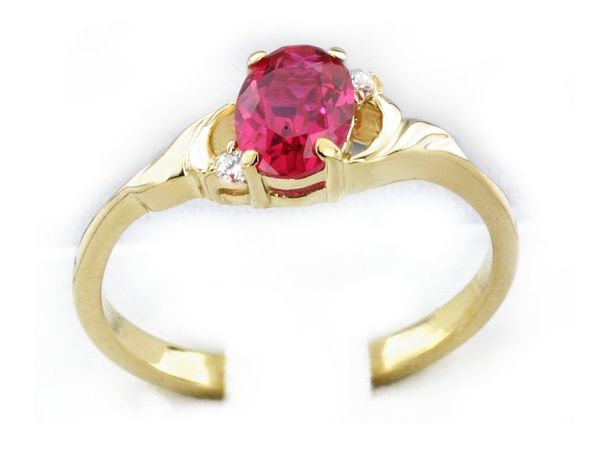 Złoty pierścionek z rubinem i brylantami - jg331br_SI_H_rub