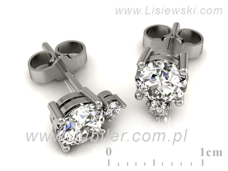 Kolczyki z brylantami białe złoto - K15091Bbr_VS_G — zdjęcie 3