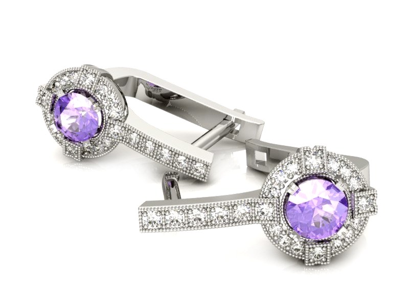 Kolczyki z tanzanitami i brylantami - k15098bt — zdjęcie 3