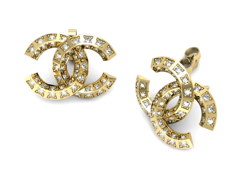 Złote kolczyki z cyrkoniami żółte złoto - K152888zk — zdjęcie 3