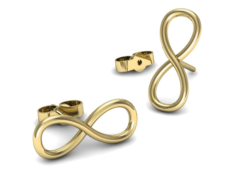 Złote kolczyki żółte złoto - K15346z — zdjęcie 3