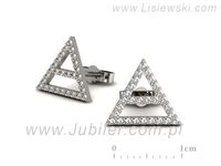 Złote Kolczyki z brylantami białe złoto proba 585 - k15353B- 3