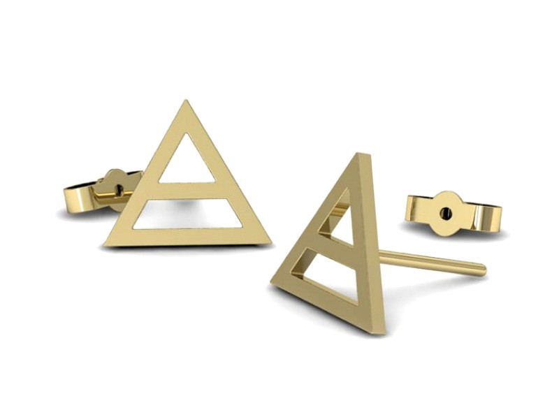 Złote kolczyki żółte złoto - k15354z — zdjęcie 3