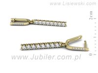 Złote Kolczyki z brylantami żółte złoto proba 585 - K15570z- 3
