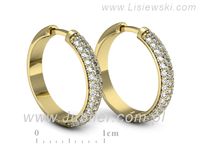 Złote Kolczyki z brylantami żółte złoto proba 585 - K15579z- 3
