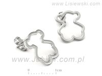 Złote kolczyki białe złoto próby 585 - K15587b- 2