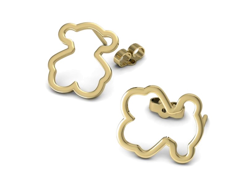 Złote kolczyki żółte złoto - K15587z — zdjęcie 3