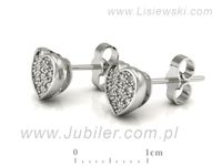 Złote Kolczyki z brylantami białe złoto proba 585 - k16019b- 2