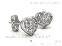 Złote Kolczyki z brylantami białe złoto proba 585 - k16019b- 3