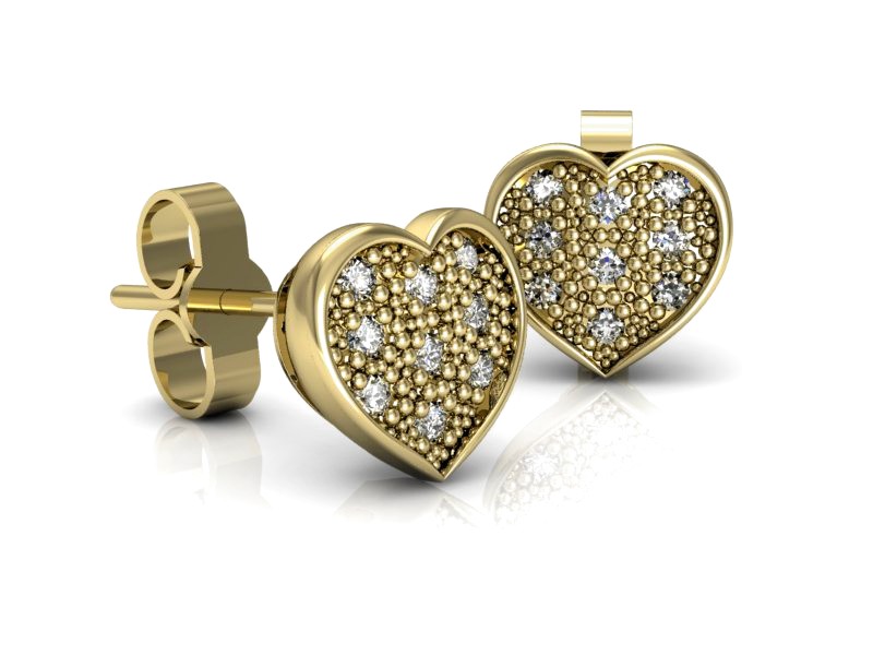 Złote kolczyki z brylantami - k16019z — zdjęcie 3