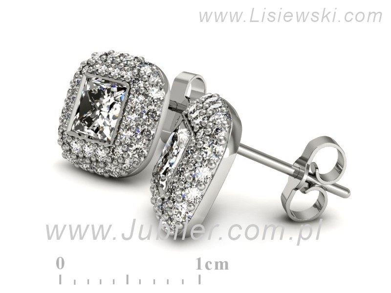 Złote kolczyki z diamentami - k16136b — zdjęcie 2