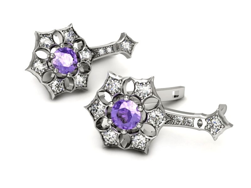 Kolczyki z tanzanitami i brylantami - k16145bt — zdjęcie 3