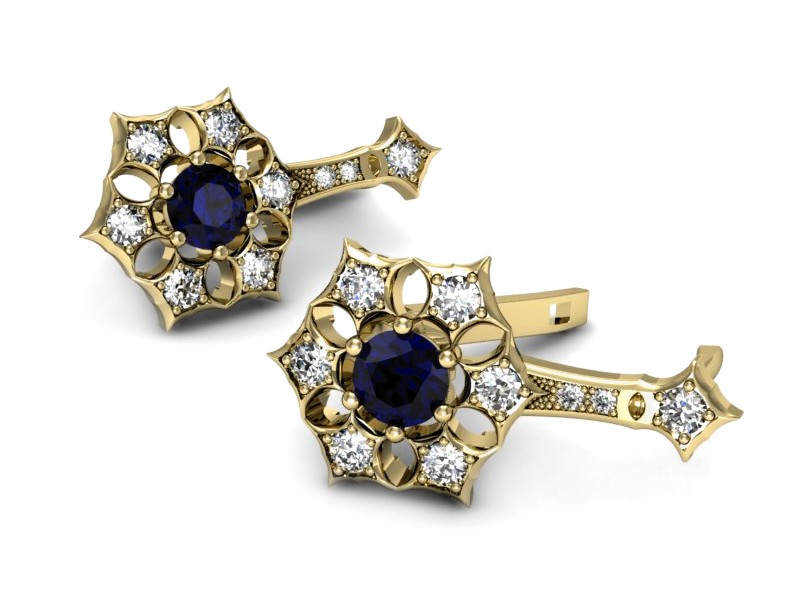 Kolczyki ze spinelami i brylantami - k16145zsp — zdjęcie 3