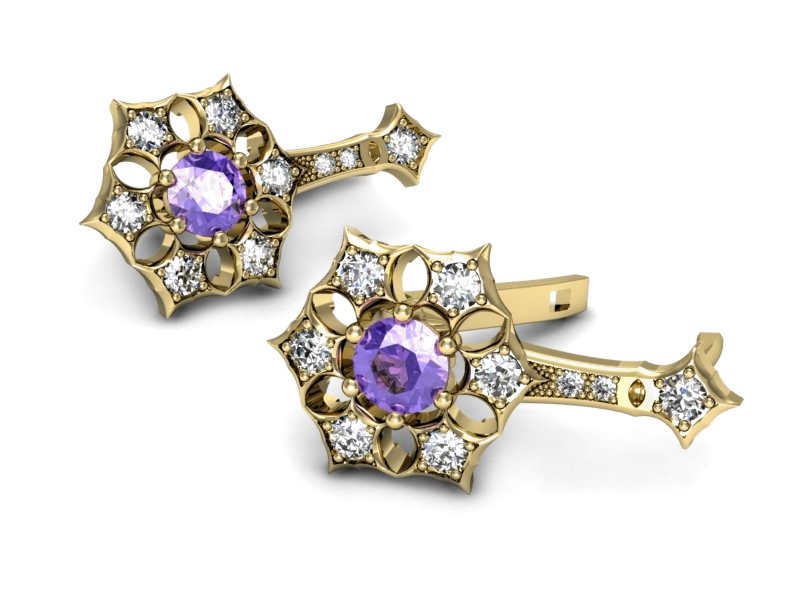 Kolczyki z tanzanitami i brylantami - k16145zt — zdjęcie 3