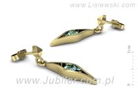 Złote Kolczyki żółte złoto z topazami - k16633ztp- 2