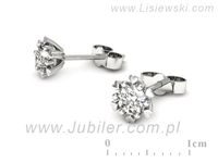 Złote Kolczyki z brylantami białe złoto proba 585 - k16782b- 3