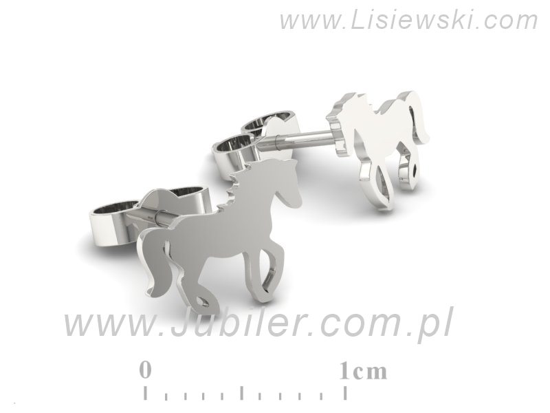 Złote kolczyki białe złoto - k3021b — zdjęcie 3