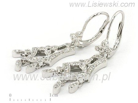 Złote kolczyki z brylantami białe złoto - kol_bry_06_750 — zdjęcie 2