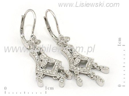 Złote kolczyki z brylantami białe złoto - kol_bry_06_750 — zdjęcie 3