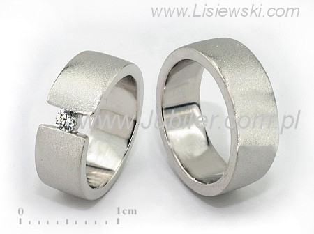 Obrączki ślubne z brylantem - nowa4b — zdjęcie 2