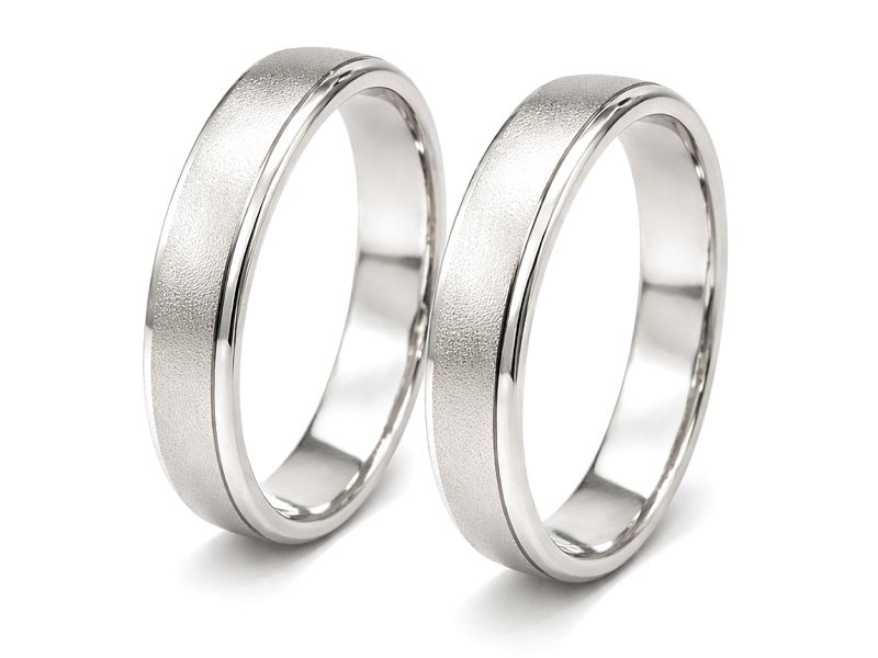 Obrączki ślubne białe złoto klasyczne - o20_10_o — zdjęcie 3