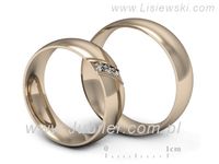 Obrączki ślubne złote obrączki z diamentami złoto różowe 585 - o300c- 3