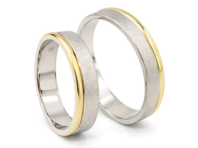 Obrączki ślubne białe złoto soczewkowe - o3_ — zdjęcie 3