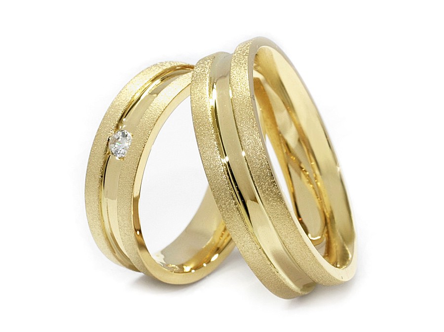 Obrączki ślubne złoto z brylantem - o610br_Si_H — zdjęcie 2