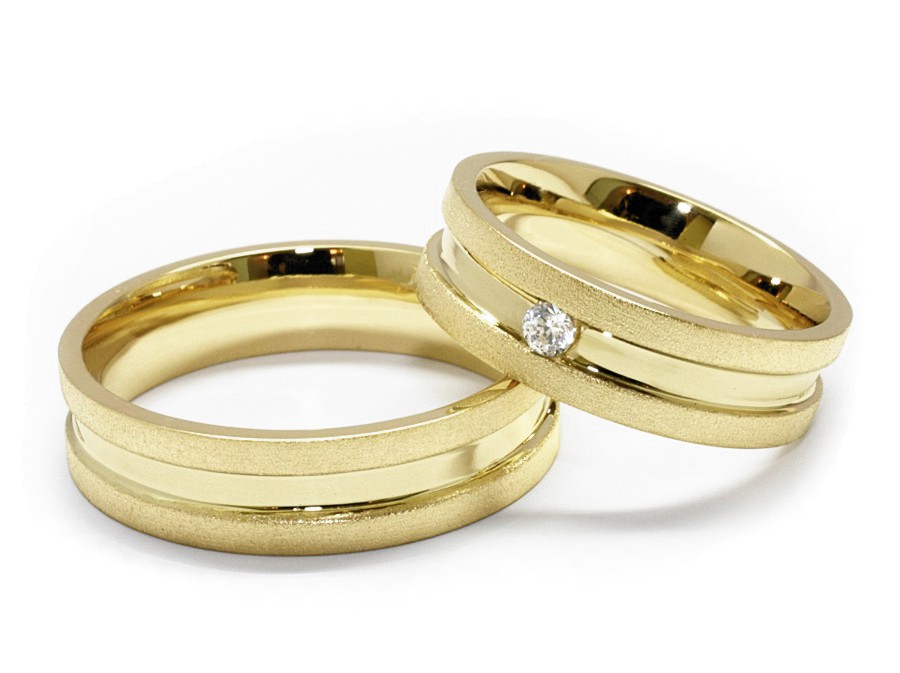 Obrączki ślubne złoto z brylantem - o610br_Si_H — zdjęcie 3