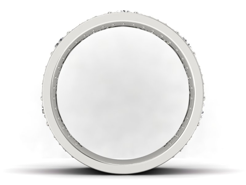 Obrączka z brylantami i rubinami - OB_P15022brub — zdjęcie 2