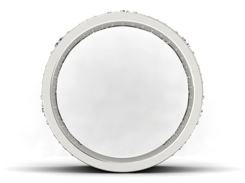 Obrączka z brylantami i szafirami - OB_P15022bszaf — zdjęcie 2