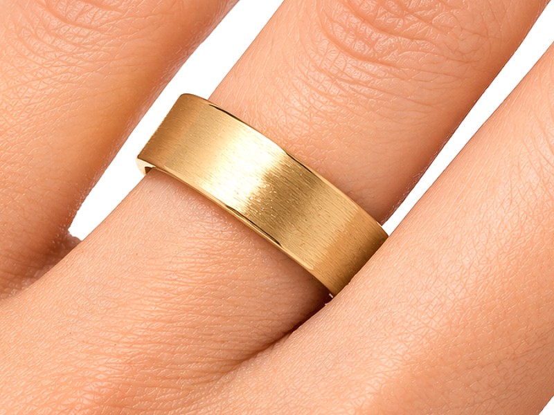Obrączka złota matowana - obr0002 — zdjęcie 3