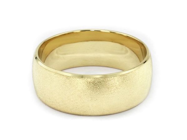 Obrączka złota matowana złoto próba 585 - obr0003