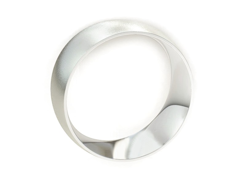 Obrączka białe złoto matowana - obr0003bm — zdjęcie 3