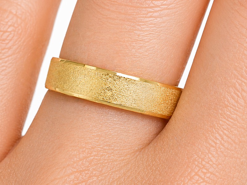 Obrączka złota matowana - obr0004 — zdjęcie 3