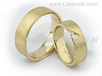 Obrączki ślubne obrączki z diamentami złote obrączki - obr2 - 1