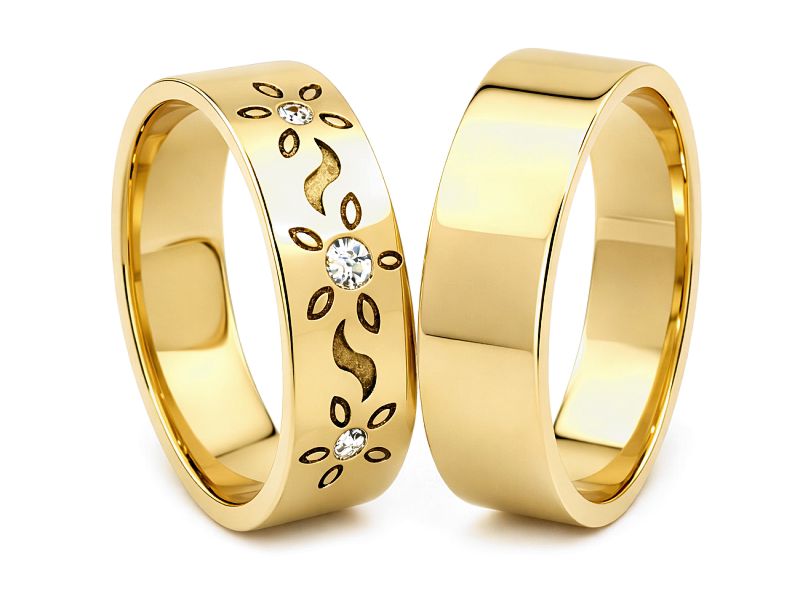 Obrączki z diamentami złote - obr_13_75_006ct_poler_ — zdjęcie 3