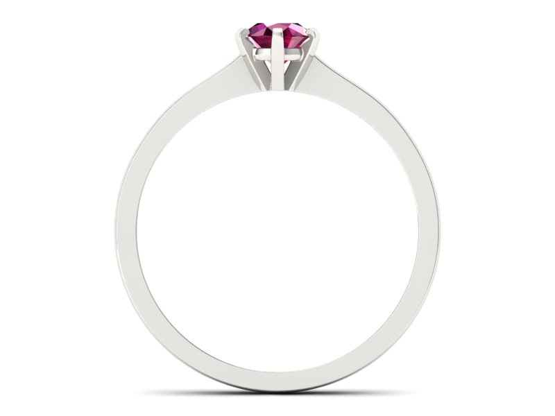 Złoty pierścionek z rubinem białe złoto - p15003br — zdjęcie 2