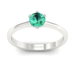 Złoty pierścionek ze szmaragdem - p15003bsm