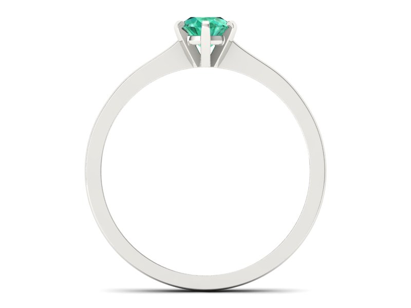 Złoty pierścionek ze szmaragdem - p15003bsm — zdjęcie 2