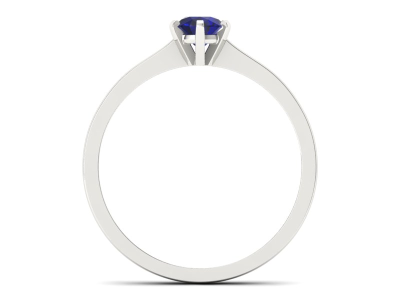 Złoty pierścionek ze spinelem białe złoto - p15003bsp — zdjęcie 2