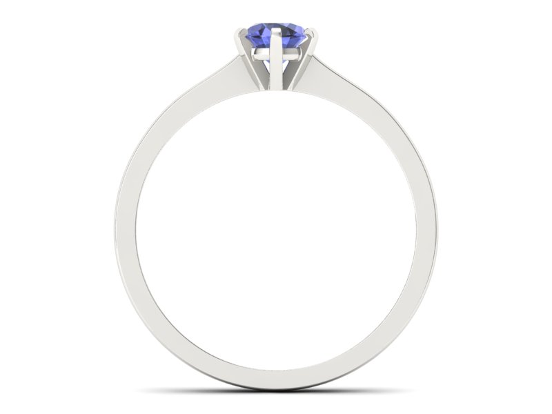 Złoty pierścionek z tanzanitem białe złoto - p15003bt — zdjęcie 2