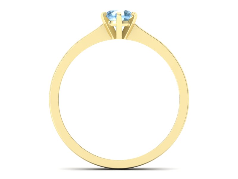 Złoty pierścionek z topazem - p15003za — zdjęcie 2