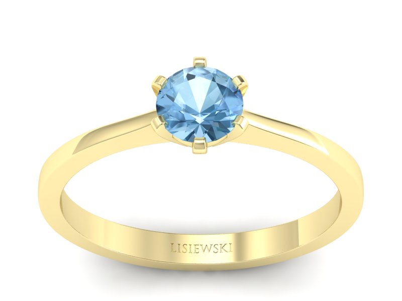 Złoty pierścionek z topazem - p15003za