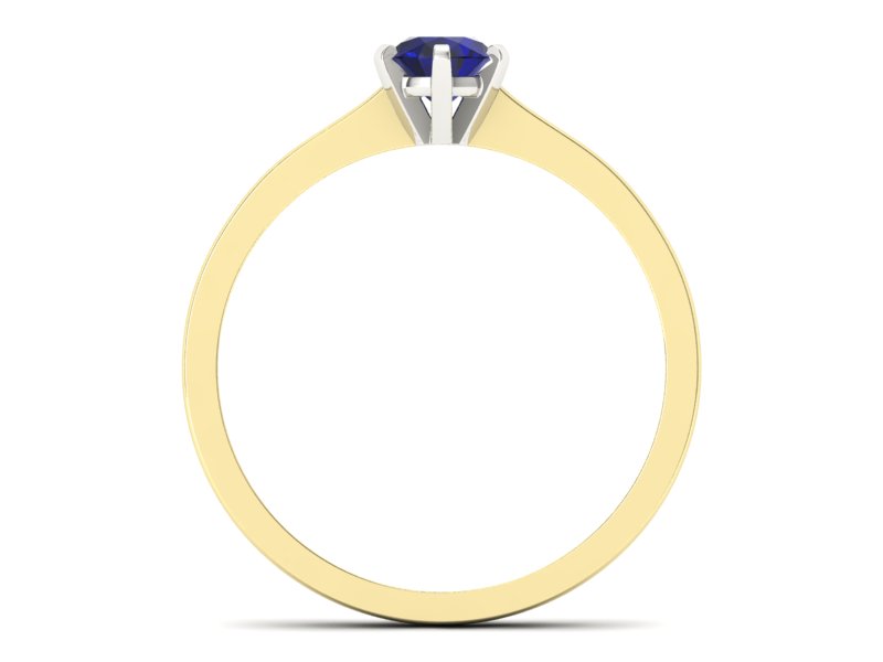 Złoty pierścionek ze spinelem dwukolorowe złoto - p15003zbsp — zdjęcie 2