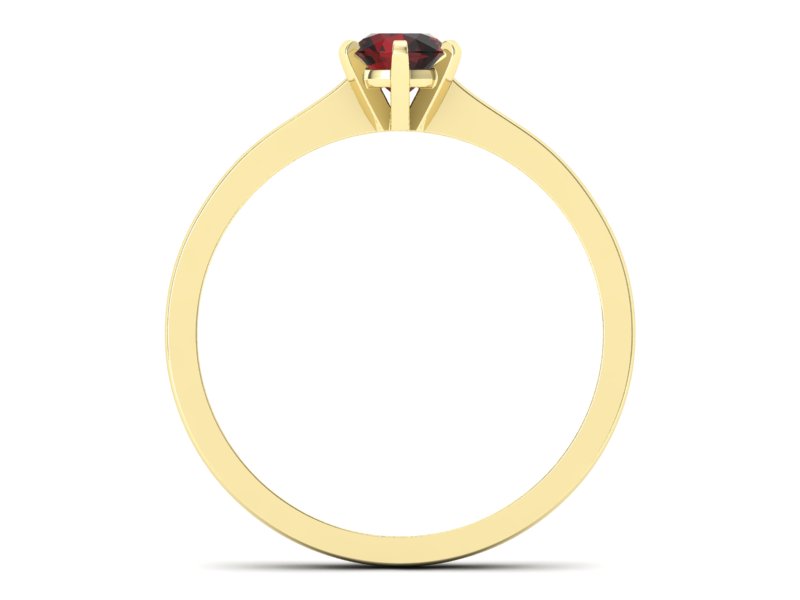 Złoty pierścionek z granatem żółte złoto - p15003zgr — zdjęcie 2