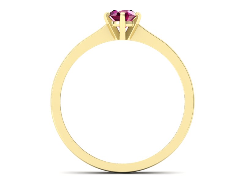 Złoty pierścionek z rubinem żółte złoto - p15003zr — zdjęcie 2