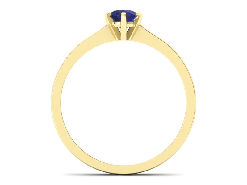 Złoty pierścionek żółte złoto spinel - p15003zsp — zdjęcie 2