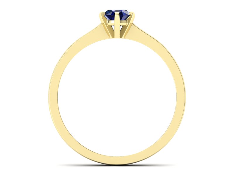 Złoty pierścionek z szafirem żółte złoto - p15003zsz — zdjęcie 2