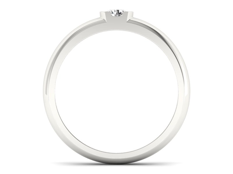 Pierścionek z platyny z diamentem - P15004pt — zdjęcie 2